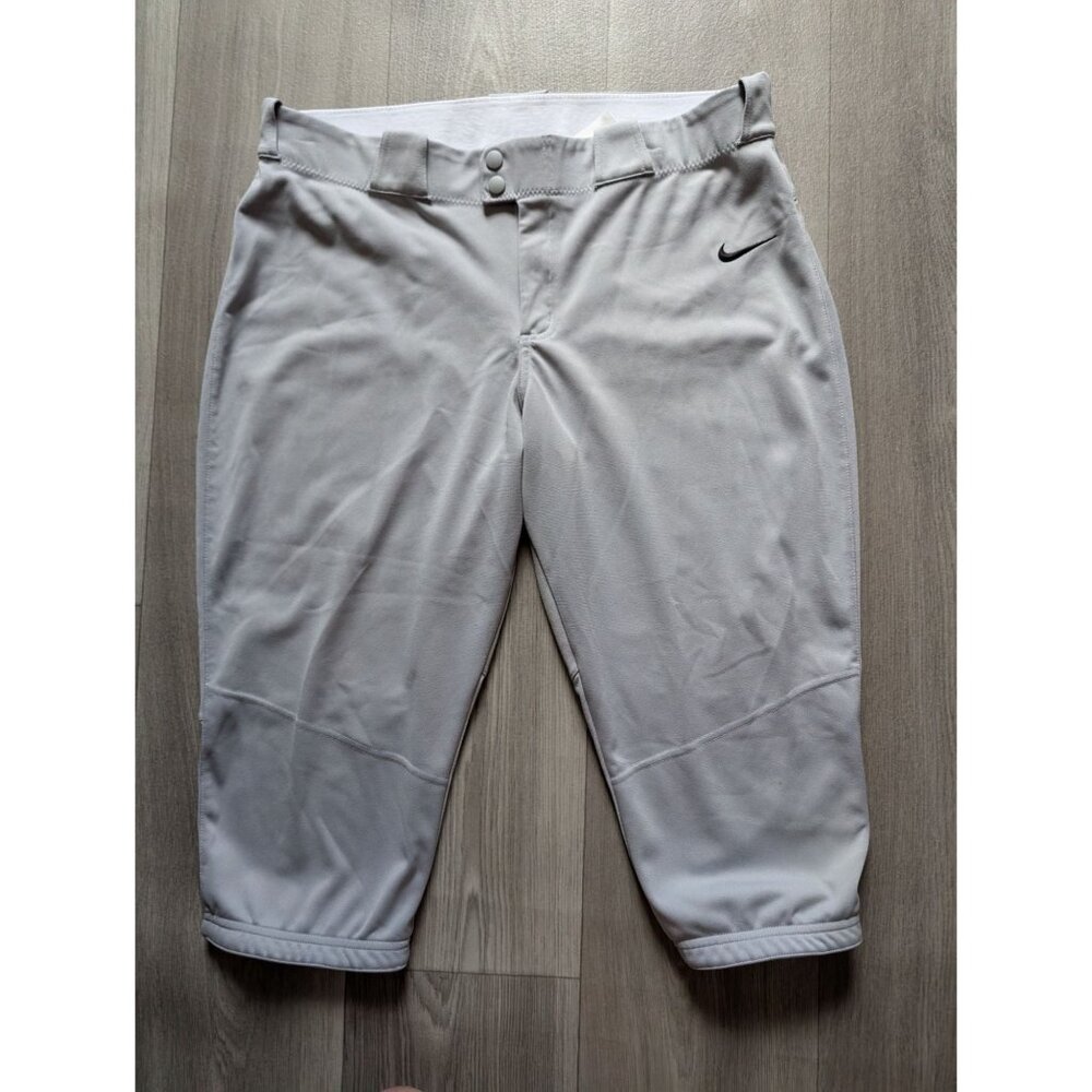 Nike Team XL Gray Softball Pants Polyester Blend